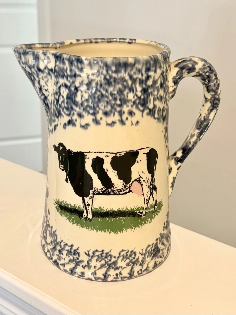 Country Cow Spongewear Ceramic Pitcher